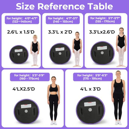 Gymnastics Air Barrel with Pump, Inflatable Back Handspring Trainer - color: Carbon Fiber+Purple, size: 3.3'L x 2.6'D