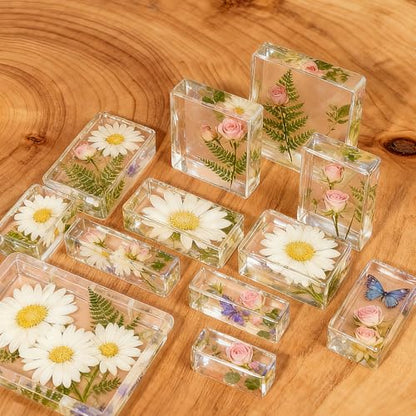 12 Sizes Silicone Epoxy Resin Molds, Square Rectangular Resin Art Display Mold, Soft and Easy to Unmold, Silicone Casting Molds, for Soap, Candles, Specimen, Dried Flower, DIY Handicrafts
