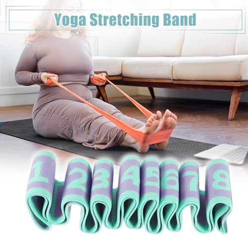 Generic Yoga Stretching Band, 8 Loops, Highly Elastic, Purple