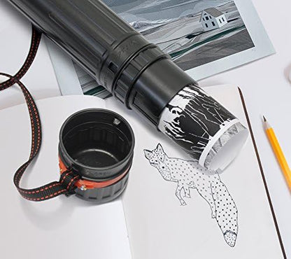 VViViD Black Telescoping Length Drafting & Portfolio Tube (25-41") - size: 31-49"