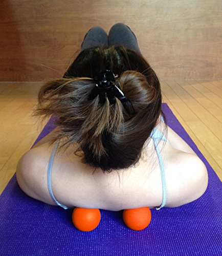 Kieba Massage Lacrosse Balls for Myofascial Release, Trigger Point Therapy, Muscle Knots, and Yoga Therapy. Set of 2 Firm Balls (2 Orange) - color: Two Orange