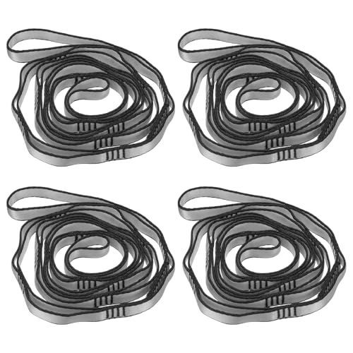 PATIKIL Daisy Chain Straps, Strong Climbing Strap Adjustable Nylon Chain Sling with Loops for Aerial Yoga Hammock Swing - color: Gray, size: 71 Inch
