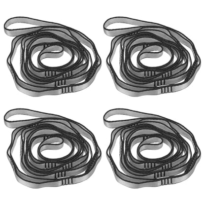 PATIKIL Daisy Chain Straps, Strong Climbing Strap Adjustable Nylon Chain Sling with Loops for Aerial Yoga Hammock Swing - color: Gray, size: 71 Inch