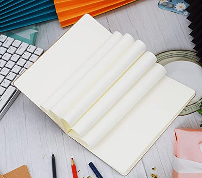 12 Pack A5 Kraft Notebooks, 60 Blank Pages Travel Journal Bulk, Soft Cover Notebooks for Women Girls Students, Making Plans Writing Memos Office School Supplies, 8.3 X 5.5 in - style: 12pack Blank page