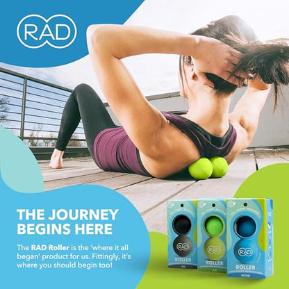 RAD Roller Soft Peanut Roller Ball Massager - Soft/Low Density Peanut Massage Ball - Myofascial Release for Back, Feet, Neck, Psoas - Suboccipital Release Device, Thoracic Spine Roller Balls - style: Soft/Low Density