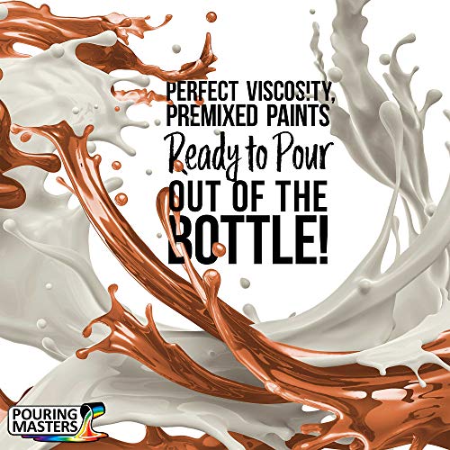 Pouring Masters Spice Cake Ready to Pour Acrylic Pouring Paint - Premium 8-Ounce Pre-Mixed Fluid Acrylic Paint - Fluid Art Supplies for Canvas, Wood, Paper, Tile & Rocks | Premium, Pre-Mixed Fluid Acrylic Paint - Fluid Art Supplies for Canvas, Wood, Paper