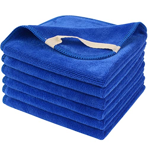 SINLAND Microfiber Facial Cloths Fast Drying Washcloth 12inch x 12inch (6pack, Blue) - color: Blue, size: 1 Count (Pack of 6)