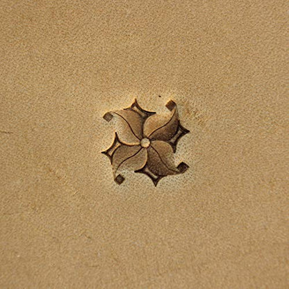 DandS ltd Leather Stamp Tool, Flower, Professional Steel Craft Tool for Leatherworking, Embossing, Carving & Stamping Leather Projects, Belts Wallets & DIY Projects Compatible with Mallet #222 - color: Flower 0.43" X 0.43"