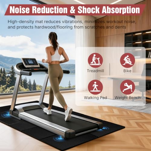 Treadmill Mat, Carpet Hardwood Floor Protect, Walking Pad, 55 × 24" - size: 55"L × 24"W × 0.2"Th