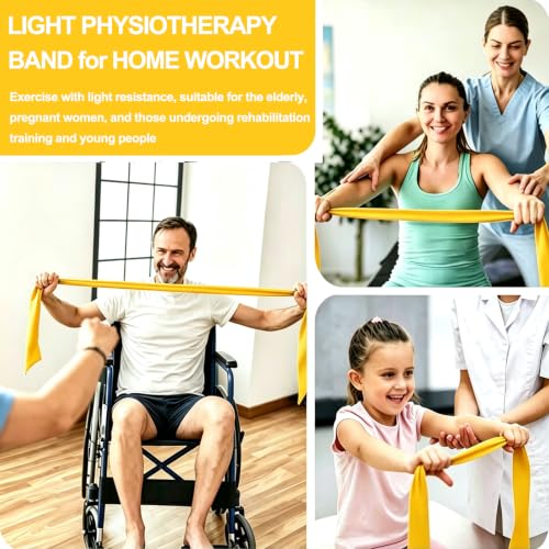 Resistance Bands for Working Out, Physical Therapy, Yoga & Pilates - color: Yellow