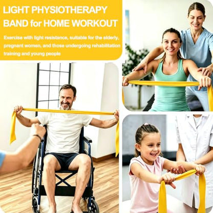 Resistance Bands for Working Out, Physical Therapy, Yoga & Pilates - color: Yellow