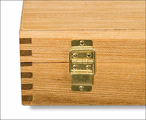 Creative Mark Capri Deluxe Wood Artist Paint Box - Storage for Art Supplies, Paints, Mediums, Brushes, Compartment Storage, Lightweight, Travel - [Oil-Stained - Natural Finish] - color: Elm