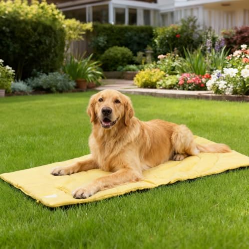 Lightly Padded Roll-Up Travel Dog Mat Settle & Place Training - color: Blue, size: Medium(37.4"x25.6")