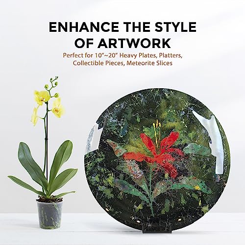 TR-LIFE Plate Stands for Display - 3 Pack 10 Inch Large Picture Stand | Metal Plate Holders for Displaying Decorative Plates, Platters, Books, Plaques, Picture Frames - Tabletop Easel