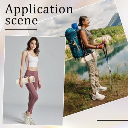 GORGECRAFT 51cm Picnic Blanket Carry Strap Outdoor Leather Portable Handle Belt Carrier Motorcycle Bedroll Straps Holder Adjustable for Camping Travel Rug Yoga Exercise Mat Carpet Home Blanket - size: 510x325x2.5~15.5mm