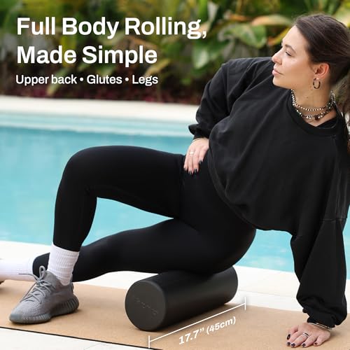 6-in-1 Foam Roller Set - 18" High Density Trigger Point Back Roller
