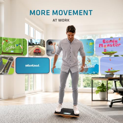 Plankpad PRO Get fit Playing Games & Workouts; Plank & Balance Board with free iOS/Android App & 10 Games; Dynamic Abs & Core Fitness Training; Only 3 Minutes a Day.