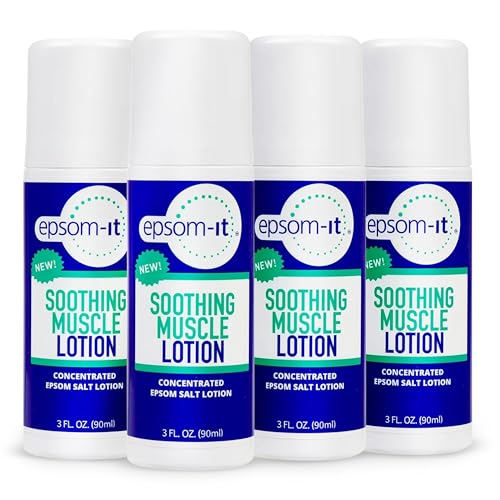 EPSOM-IT Soothing Muscle Roll On Magnesium Lotion, Epsom Salt, Arnica, 4 Pk - size: 3 Fl Oz (Pack of 4)