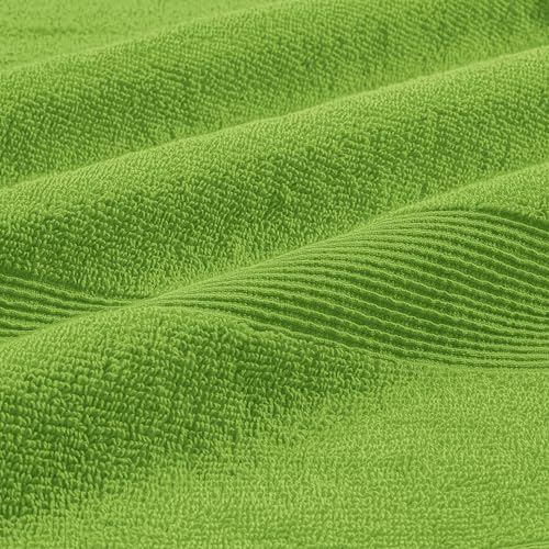 Belizzi Home 8 Piece Towel Set 100% Ring Spun Cotton, 2 Bath Towels 27x54, 2 Hand Towels 16x28 and 4 Washcloths 13x13 - Ultra Soft Highly Absorbent Machine Washable Hotel Spa Quality - Green - color: Green, size: 8 Piece Towel Set
