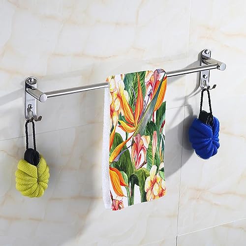 Pehede Exotic Flowers Hand Towel Bird of Paradise Tropical Seamless Pattern Soft Guest Face Bath Towel Bathroom Decorations Thin Kitchen Tea Dish Towels 15 x 30 inch - color: Exotic Flowers