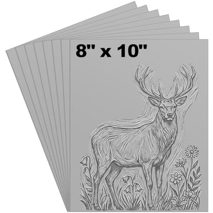 Yeaqee 4 Pcs 8 x 10 Inch Linoleum Blocks for Printmaking, Gray - color: Gray, size: 8 x 10 Inch