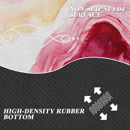 Travel Suede Yoga Mat 1.5mm Thick Non Slip Foldable Lightweigh Sweat Absorbent Exercise Mat for Hot Yoga Pilates Home Gym Outdoor, 72"L x 24"W, 3 lbs - color: Pink