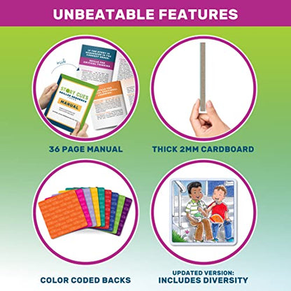 SkillEase Story Cues Skilled Sequencing Cards, Speech Therapy Materials, Social Skills Game, English Language Learners Games, Storytelling Cards, Sentence Building and Picture Cards - color: Story Cues 1