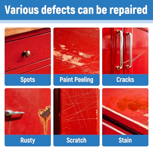 Red Touch Up Paint High-Gloss Apple Red Multi Surface Acrylic Touch Up Paint Pen Scratch Repair for Metal,Wall,Cabinets,Appliances,Wood,Door,Furniture,Enamel 1.5 Fl Oz - color: Red - 1.5 oz