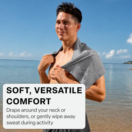 COLD FACTOR Instant PVA Cooling Towels, Cooling Neck Wraps, Gray, 1 Pack - color: Gray
