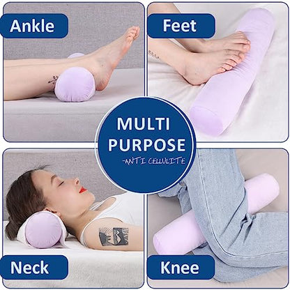 Neck Roll Pillow,Cervical Neck Pillow Bolster Pillow for Sleeping - color: Purple 81
