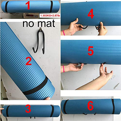 YYST Yoga Mat Foam Rollers Wall Rack Wall Storage Mount Wall Holder Storage Shelf for Foam Rollers and Yoga Mat, Up to 8 Inch Diameter - No Mat -4/PK
