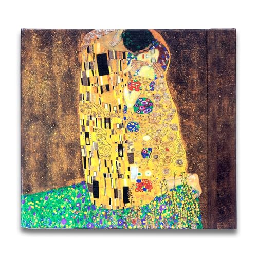 Watercolor Paper Pad — Magnetic Hardcover — 100% Cotton Watercolor Paper, Cold Press 200 GSM — 40 Acid-Free Sheets — Lay-Flat Watercolor Sketchbook — Art Supplies — KIROSKETCH (Kiss 8,5x7,7 in) - color: Klimt The Kiss, size: 8.5x7.7 inch (Square)