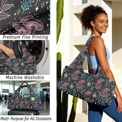 Yoga Mat Bag for Women Men Large Yoga Bag Travel - color: Mushroom