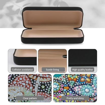 FlyingMage 5D Diamond Art Painting Kit for Adults Beginner, Small DIY Diamond Dots Gem Art Painting Mosaic Kits, Cute Hard Shell Sunglasses Eyeglasses Glasses Case for Women Teen, Mandala Totem - color: Multicolor Totem