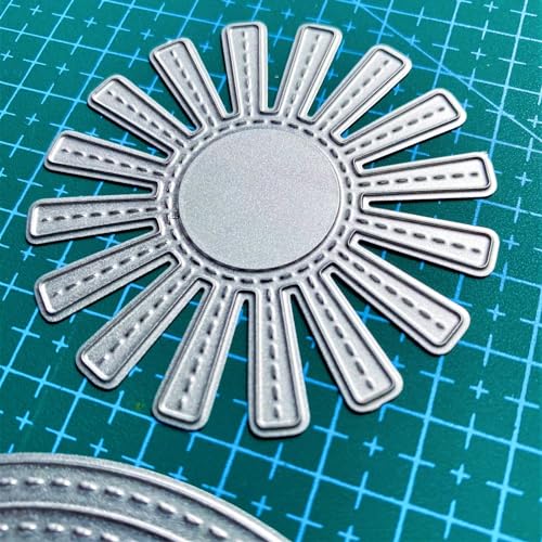 Rainbow Cutting Dies Sun Die Cuts Metal Embossing Stencils Template Mould for Making Card DIY Scrapbooking Photo Album Decorative (Large Size) - style: Sun and Rainbow