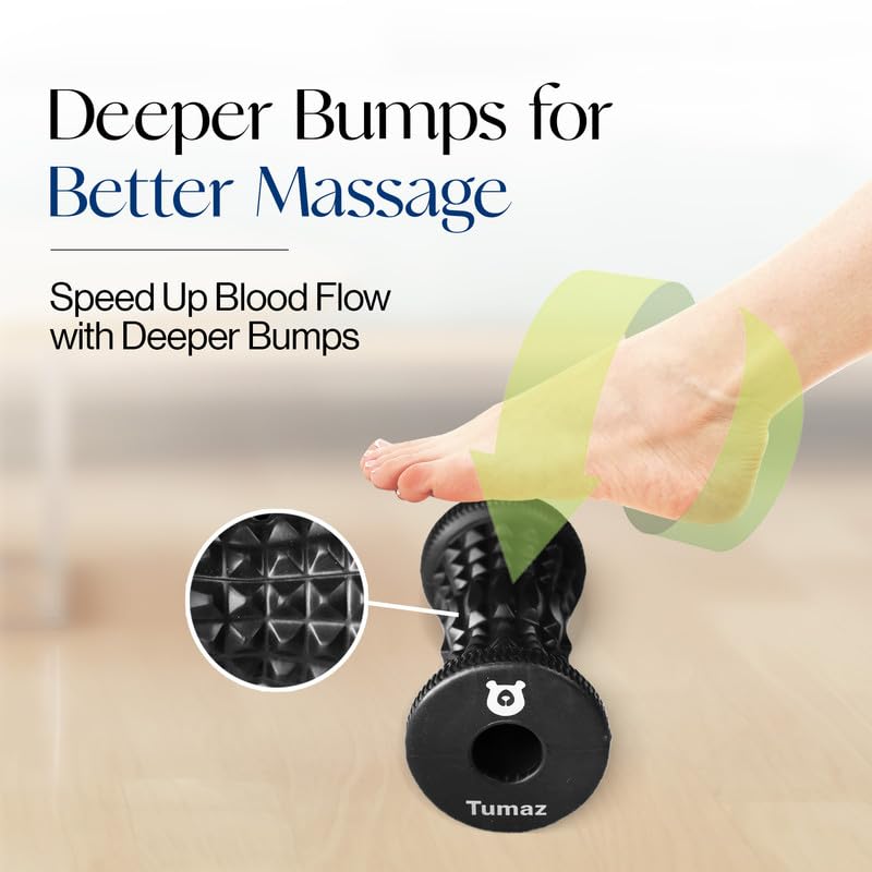 Tumaz Foot Roller for Deep Tissue Massage & Reflexology - color: Pink