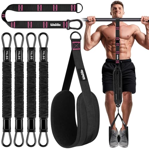 Pull Up Assistance Bands Set, Heavy Duty Adjustable Pull Up Assist Band with Feet Rest, Strength Training Bands for Home Gym Fitness, Pull-Up Bar, Calisthenics and Body Stretching - color: Black