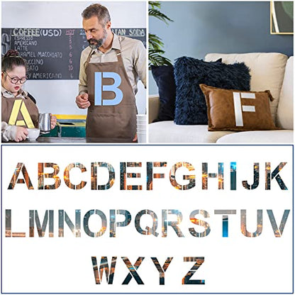 FEBSNOW 36 Pcs 12 Inches Large Alphabet Letter and Number Stencils | Reusable PET Plastic, Painting on Wood Wall Fabric Rock Chalkboard Glass, Creating Sign Craft Board, 36 Pcs 12x12 Inches - size: 12 inches