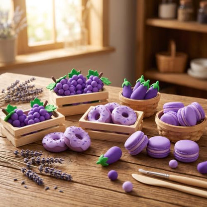BOHS Foam Clay, Violet Air Dry Modeling Clay, 1.1 lb | Soft texture; crack-free finish; no crumbles; sculpt, sand and paint; school projects, slime making and fine-motor play - color: Violet, size: 500 g