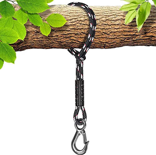 BeneLabel 1Pcs 39" Tree Swing Ropes Hanging Swing Strap for Hammock Black - color: Black, size: 39"