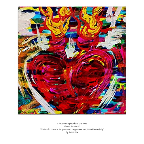 Stretched Canvas Packs - Multipack Low Cost Stretched Canvas for Artists, Painting, Professionals, & More! - [50 Pack - 8x8] - size: 8x8" - 50 Pack