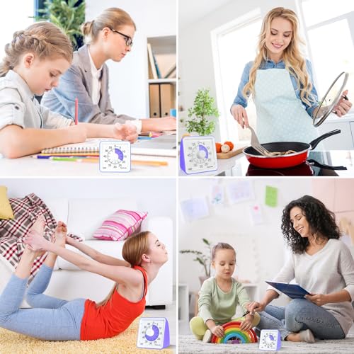 60-Minute Visual Timer for Kids Management Classroom Timer, Purple | Classroom, Home Edition Study Visual Timer - Silent Countdown Timer for Toddlers, Kids, Teachers and Adults - color: Purple