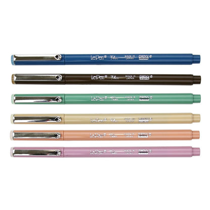 Uchida Le Pen Flex 6 Piece Set, Retro Colors