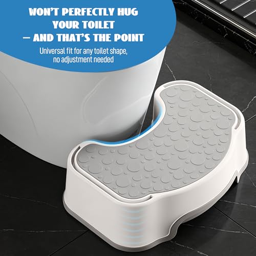 UNCLE WU 2-in-1 Adjustable Toilet Stool for Adults, Bathroom Foot Rest