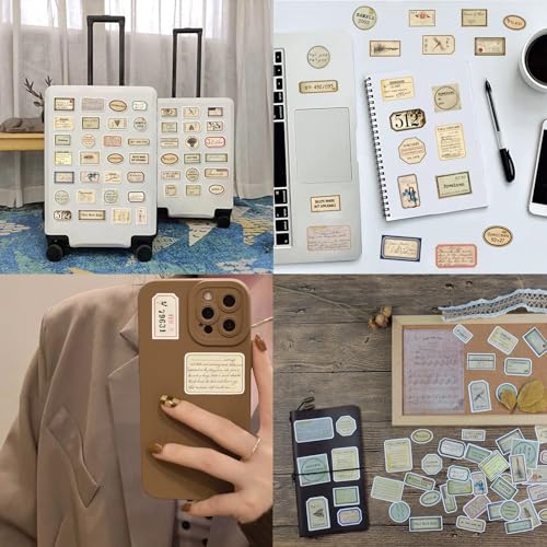 140 Pcs Vintage Aesthetic Stickers for Adults | Junk Journal Supplies for Scrapbooking Bullet Journal Collage Diary DIY Crafts - style: Vintage Aesthetic