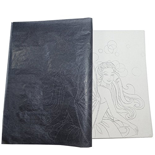 25 Sheets 9" x 13" Graphite Transfer Tracing Carbon Paper, for Drawings and Photos onto Wood, Paper, Canvas