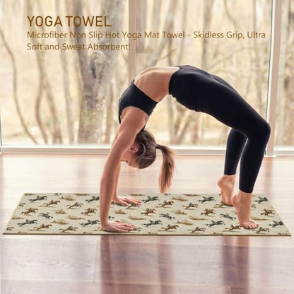 Yoga Mat Towel Cowboy, 73" x 27" - color: Cowboy