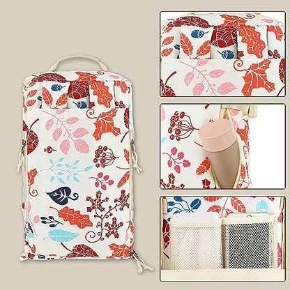 Kalesi Gym Duffle Bag Backpack 4-Way Waterproof with Shoes Compartment for travel Sport Hiking laptop - color: Floral-sea Salt White