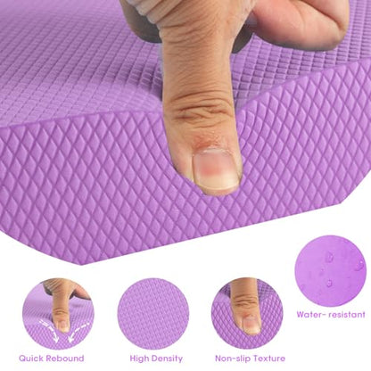 Exercise Balance Pad，Balance Foam Mat for Physical Therapy Equipment & Strength Stability Training, Slip Resistant Foam Mat for Yoga, Pilates, Meditation，Gardening knee pads - color: Purple