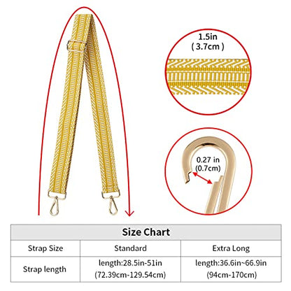 ZOOEASS Wide Shoulder Strap Adjustable Replacement Belt Crossbody Canvas Bag Handbag - color: Wide: 1.4"(3.5cm)color2, size: EXTRA LONG:66.9"(170cm)Wide:1.4"(3.5cm)